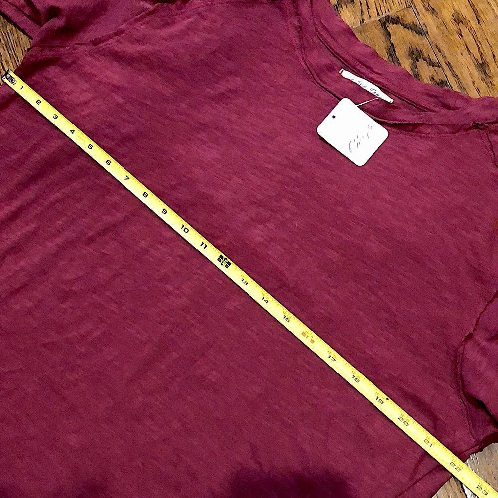 FREE PEOPLE Queen Pomegranate Maroon Round Hem Long Sleeve Thumb Holes Tunic NWT - Picture 12 of 13